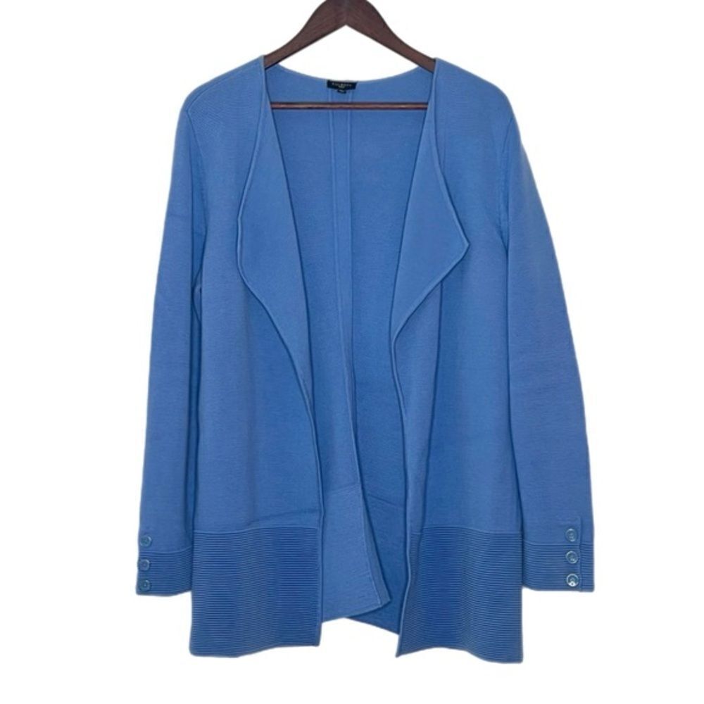 Talbots Open Front Textured Draped Cardigan - image 1